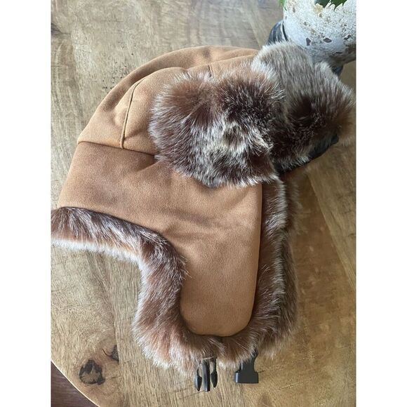 Adult Faux Fur Hat Thick Warm Ear Protection Polyester Unisex  One Size - Picture 2 of 8